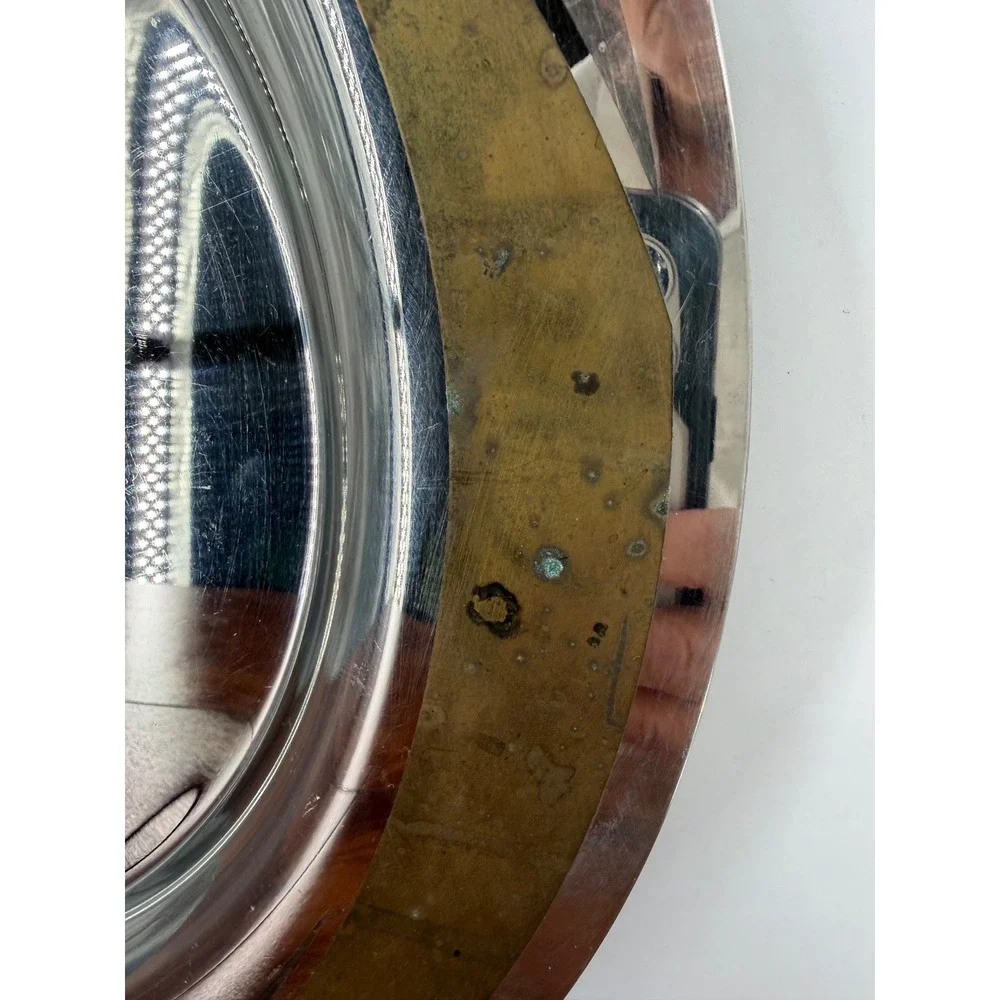 VTG Arthur Krupp 18-10 Stainless Steel Round‎ Serving Tray Berndorf Bear MCM